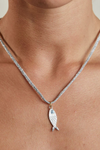 HART Silver Lurex Cord with Silver Fish