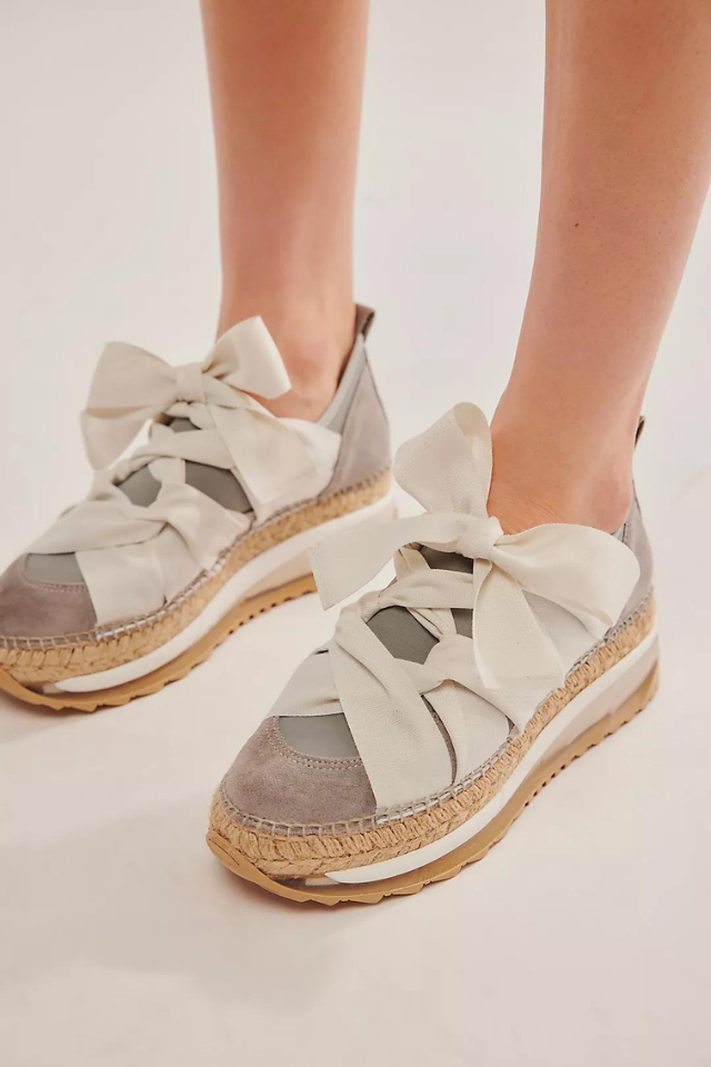 Free People Chapmin Espadrille Sneaker - Oyster Combo