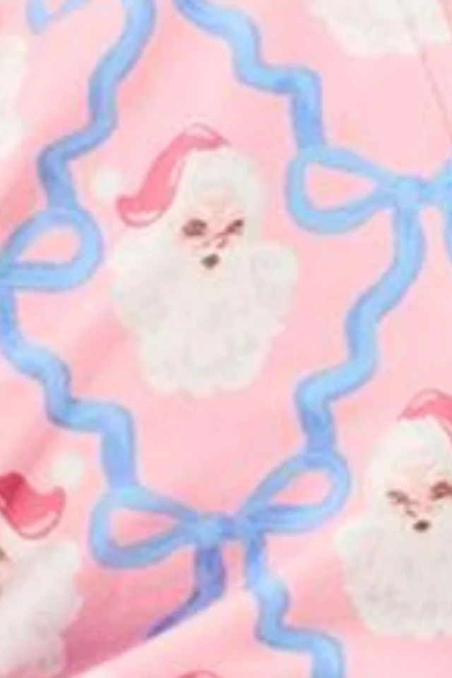 MS Infant Santa Baby Bows Zipper PJ