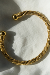 Ellie Vail Raven Twist Mesh Cuff Bracelet - Gold