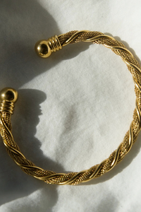 Ellie Vail Raven Twist Mesh Cuff Bracelet - Gold