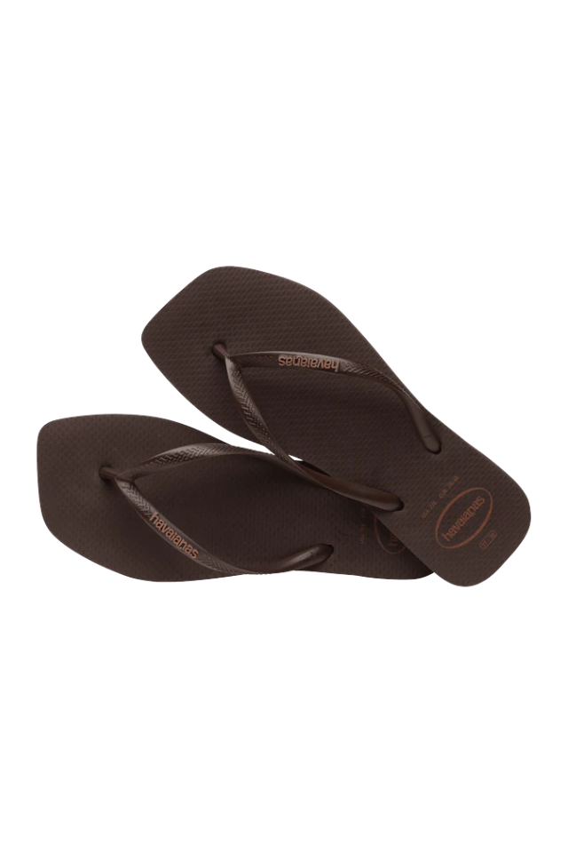 Havaianas Slim Square Sandal -  Dark Brown