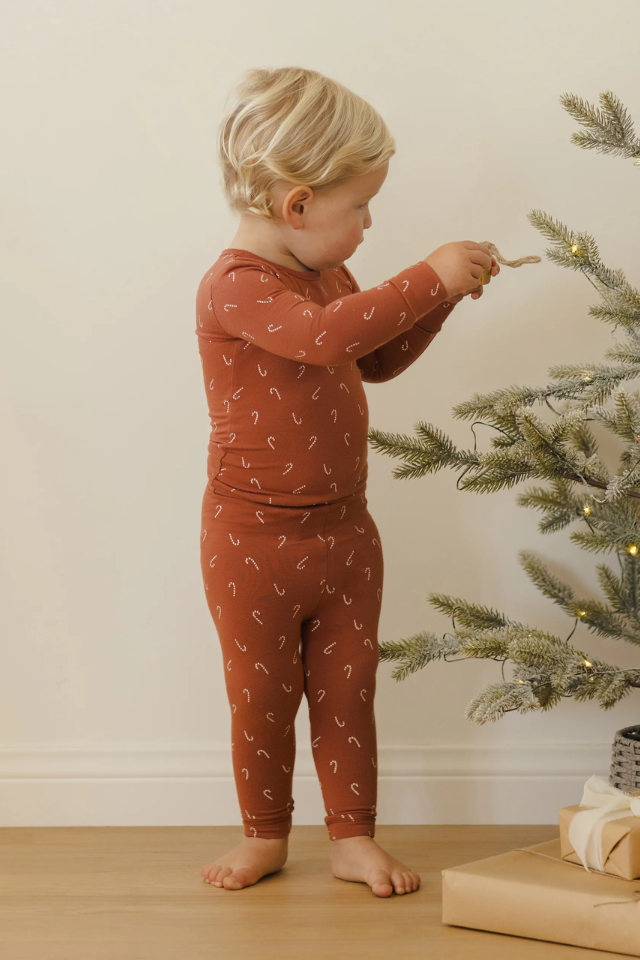 Quincy Mae Bamboo Pajama Set - Candy Canes