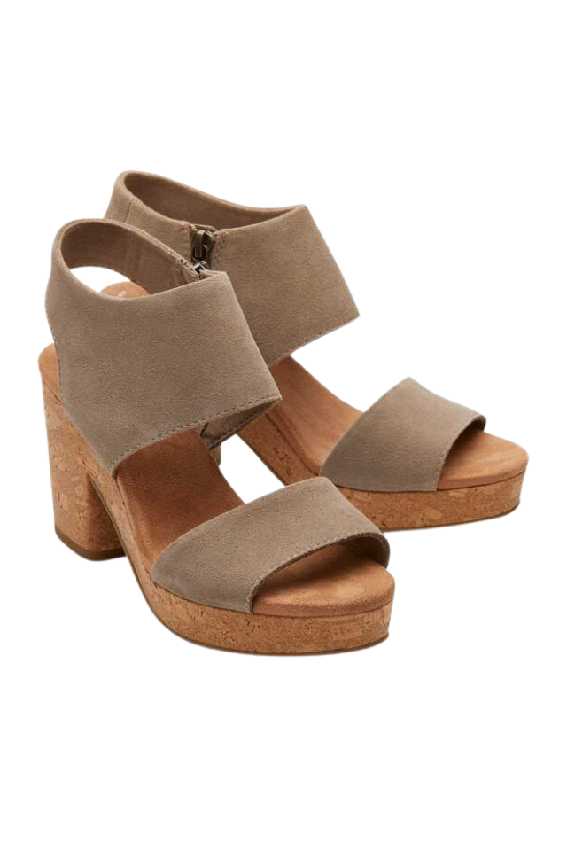 TOMS Majorca Platform Sandal - Dune Suede