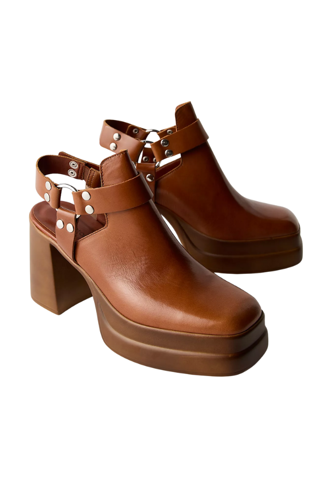 Free People Hybrid Harness Boot - Chestnut Leather