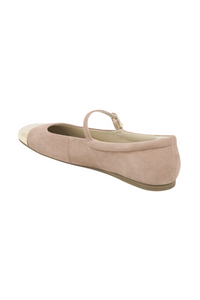 Dolce Vita Reyes Toe Cap Ballet Flats - Tan Suede