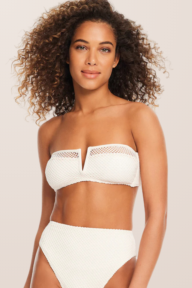 Sanctuary Swim V Wire Bandeau - White Sand