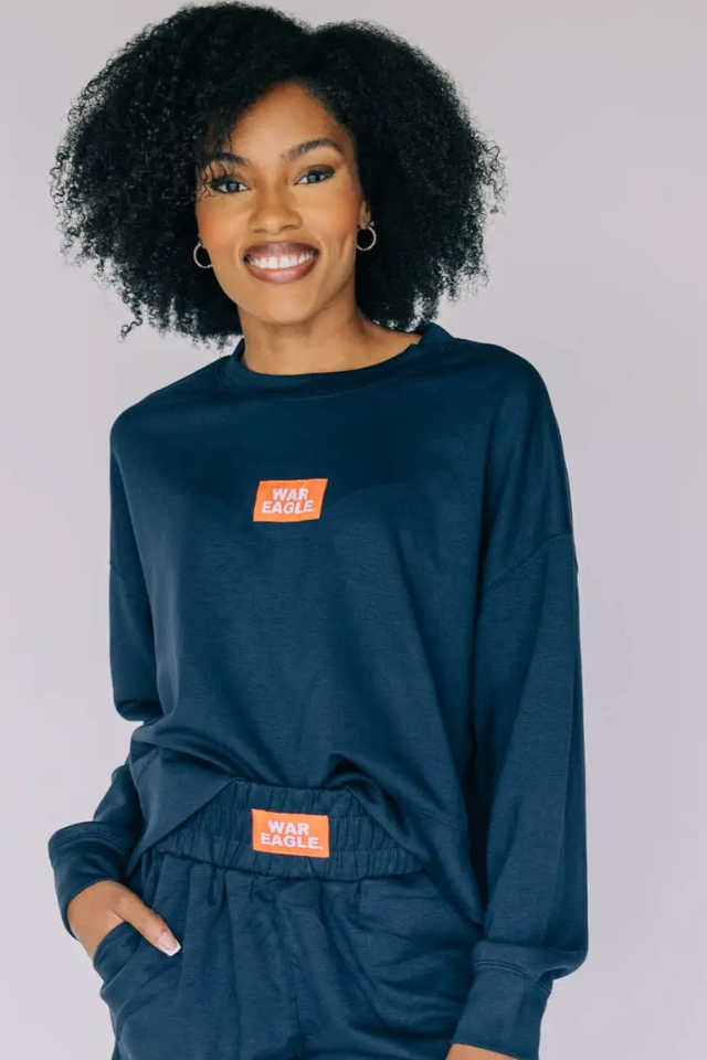 Scarlet & Gold Ava Airy Crewneck - Auburn