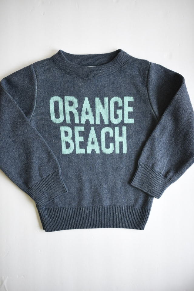 Everyday Relaxed Sweater Orange Beach - Jeans/Aqua