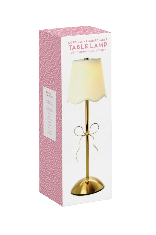 Two's LED Table Lamp w/ Gold Bow