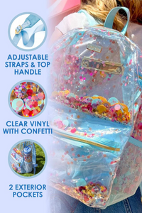 Celebrate Everyday Confetti Clear Backpack