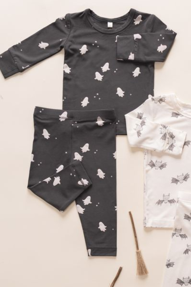 Quincy Mae Bamboo Pajama Set - Ghosts
