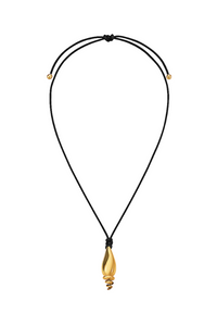 Ellie Vail Amaya Oversized Shell Cord Necklace - Gold