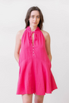 Elan 2 Dress Halter Vneck - Hot Pink