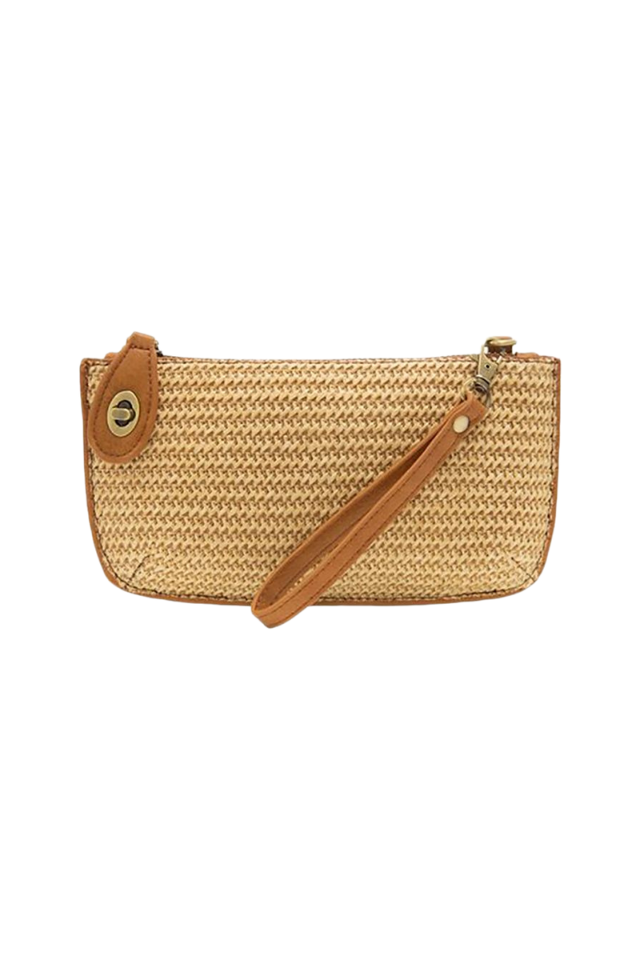 Joy Susan Straw Mini Wristlet Crossbody Clutch