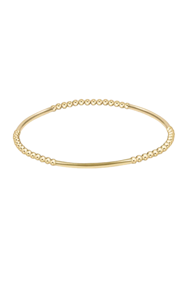 enewton Bliss Bar Gold Pattern 2.5mm Bead Bracelet - Gold