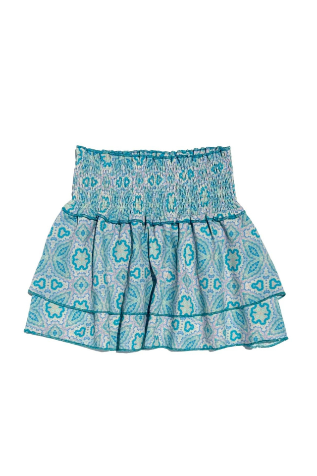 Pleat Scottie Skirt - Island Teal