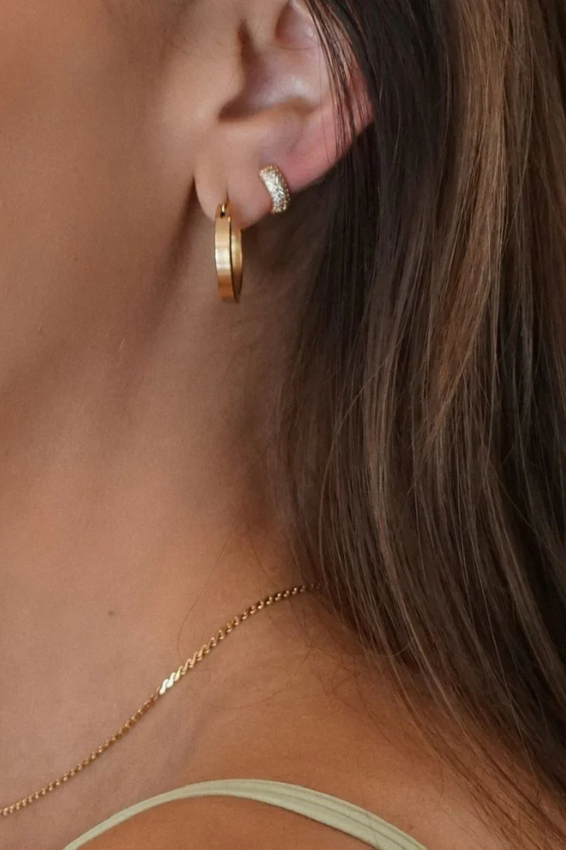 Ellie Vail Yolanda Huggie Hoop Earring - Gold