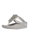 Fit Flop Fino Bauble-bead Toe Post Sandal - Silver