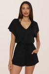 Becca Beach Date Romper - Black