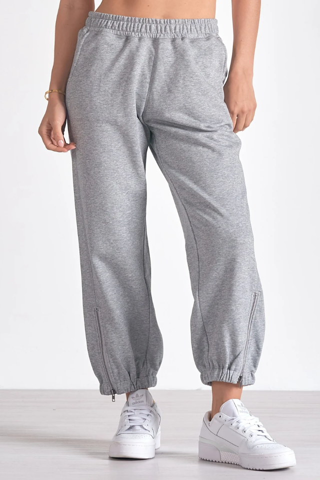 Elan 7 Pants Jogger Zipper - Heather Grey