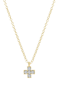 enewton 14kt Gold and Diamond Signature Cross Necklace