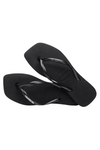 Havaianas Slim Square Logo - Metallic Black