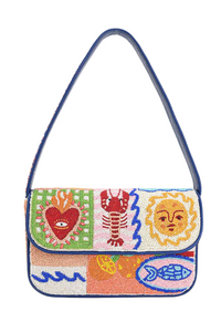 PRE-ORDER A&B Beaded Shoulder Bag - Sun & Sea