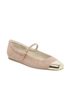 Dolce Vita Reyes Toe Cap Ballet Flats - Tan Suede