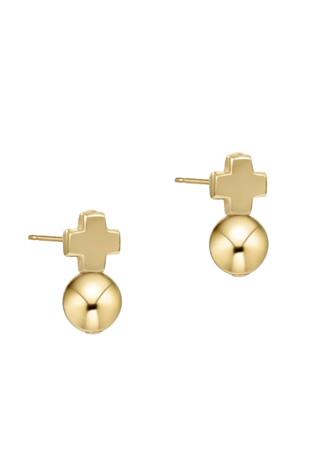 enewton Signature Cross Gold Stud - Classic Gold