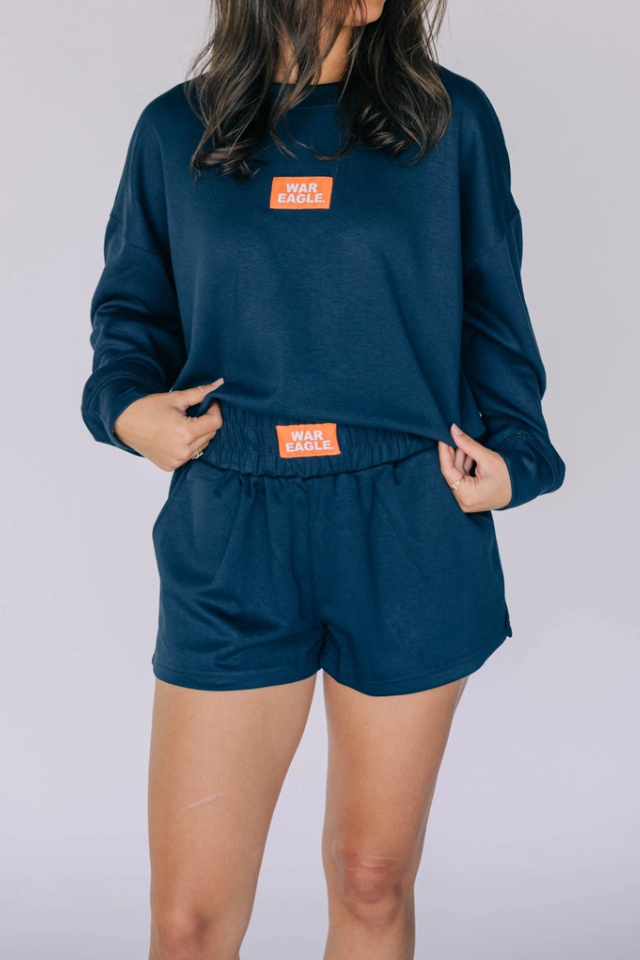 Scarlet & Gold Ava Airy Shorts - Auburn