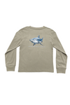 Saltwater Boys LS Great White Shark Graphic Tee - Taupe