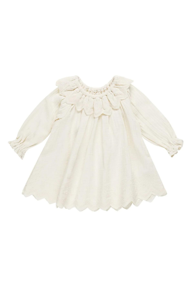 Quincy Mae Long Sleeve Isla Dress - Ivory