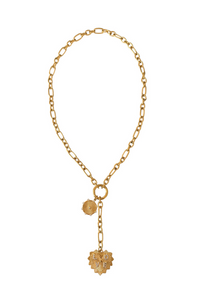 Ellie Vail Nikita Toggle Chain Medallion Lariat Necklace