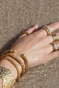 Ellie Vail Raven Twist Mesh Cuff Bracelet - Gold