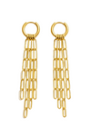 Ellie Vail Olandria Drop Chain Huggie Hoop Earring - Gold