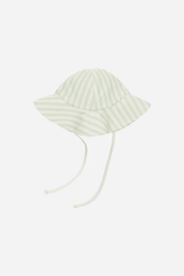 Quincy Mae Sun Hat - Mint Stripe