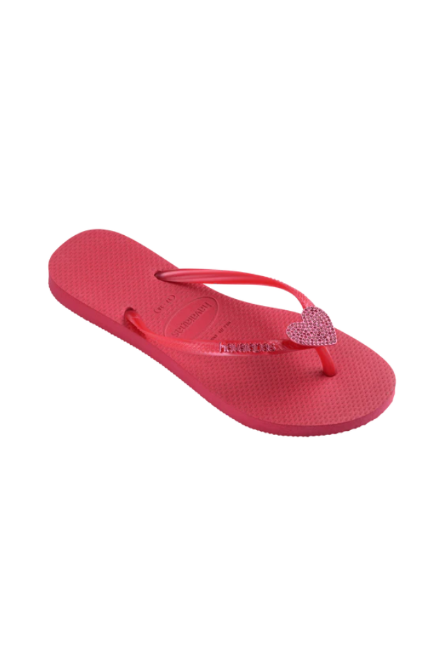 Havaianas Kids Slim Crystal Charm Sandal - Pink Fever