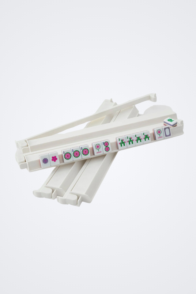 Oh My Mahjong Acrylic Rack & Pusher Set - White