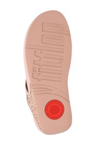 Fit Flop Lulu Multi Tonal Glitter Toe Post Sandal - Nude Rose Mix