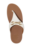 Fit Flop Lulu Chunky Snaffle Leather Toe Post Sandals - Urban White