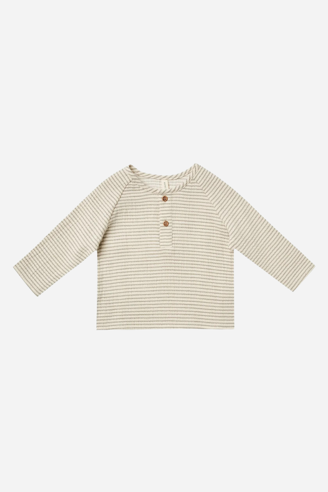 Quincy Mae Zion Shirt - Basil Stripe