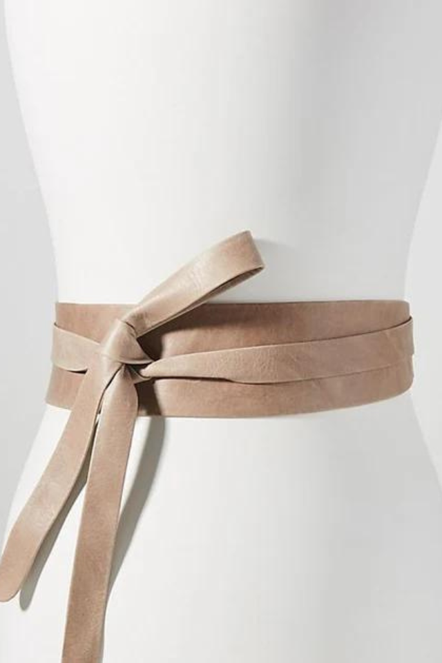 Ada Collection Wrap Belt - Taupe