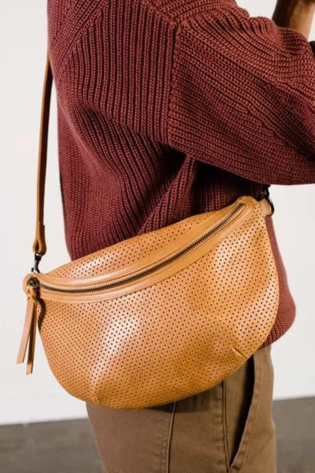 Able Berkeley Belt Bag - Perforated Cognac