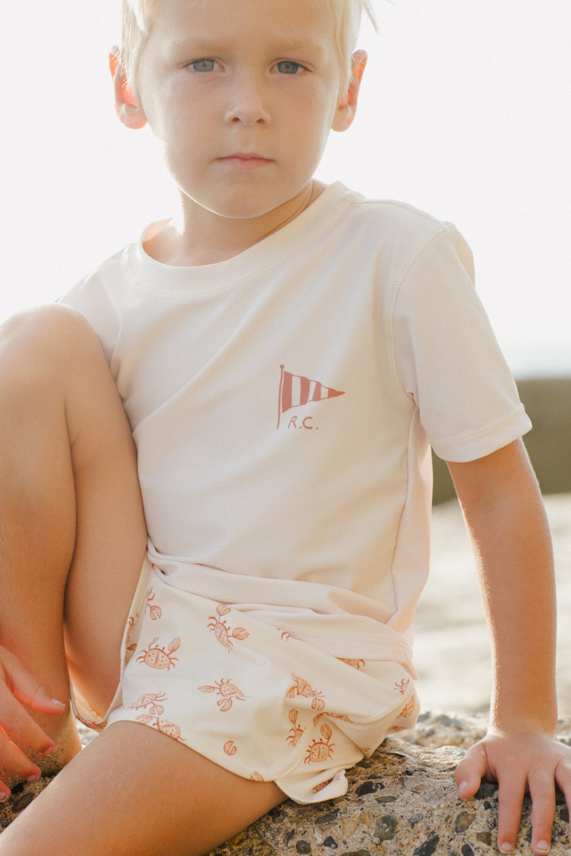 Rylee + Cru Short Sleeve Rashguard - Natural