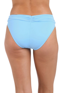 La Blanca Island Goddess Shirred Band Hipster - Crystal Blue