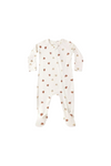Quincy Mae Bamboo Zip Footie - Pumpkins