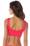 Maaji Light Pink Flower Red Dazzle Top - Red