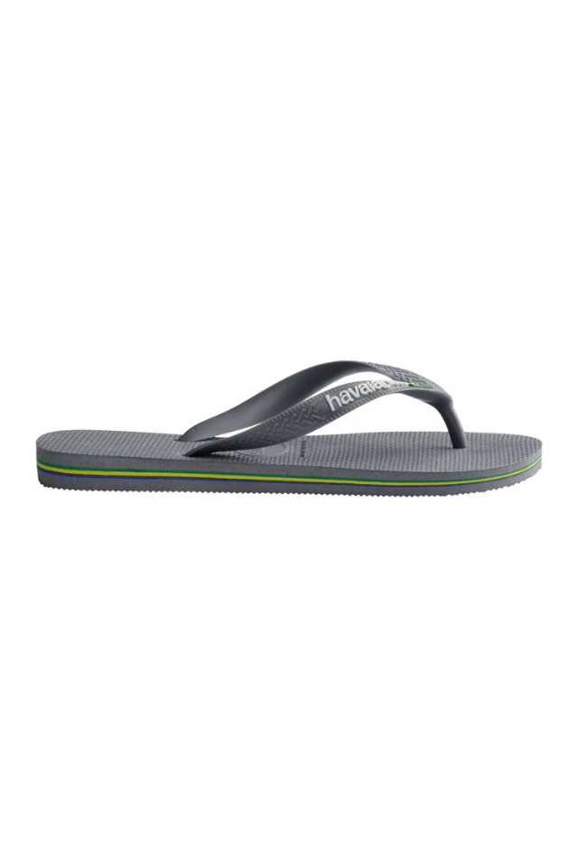 Havianas Kids Brazil Logo Sandal - Steel Grey/Steel