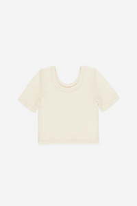 Rylee & Cru Scallop Tee - Natural